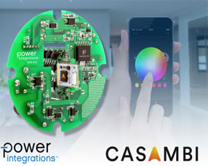 파워 인테그레이션스와 Casambi Technologies, 색상 조정 가능한 스마트 조명 레퍼런스 디자인 전시